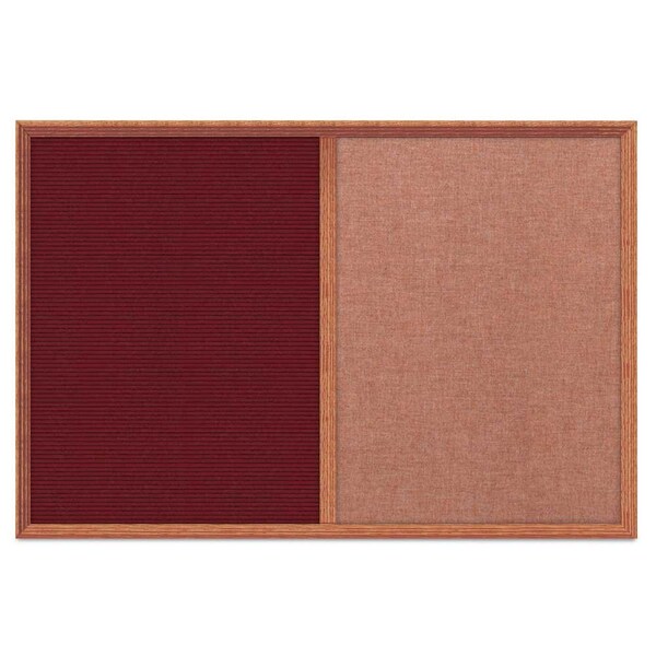 Enclosed Corkboard, 1 Door, 48"x36", 4" Fra, UV3423-BRONZE-SURF